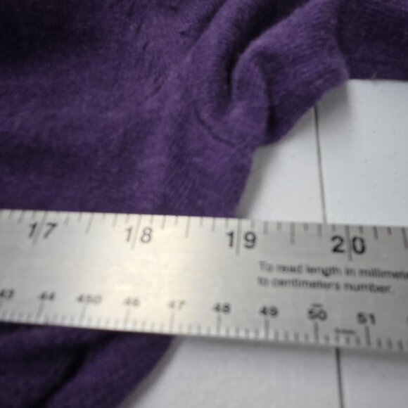 Nurture Sweater Dress Womens XL Purple Knit V Neck Empire Waist 3/4 Sleeve - Picture 9 of 10